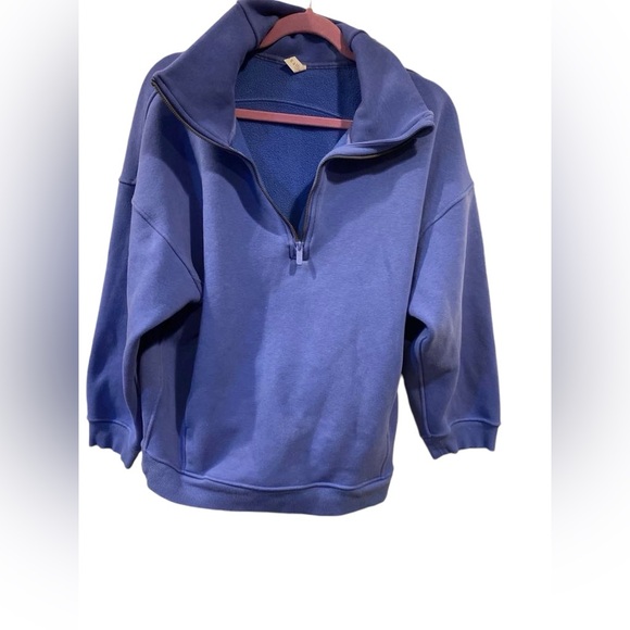 lululemon athletica Tops 8 Lululemon Oversize Half Zip Scuba Size